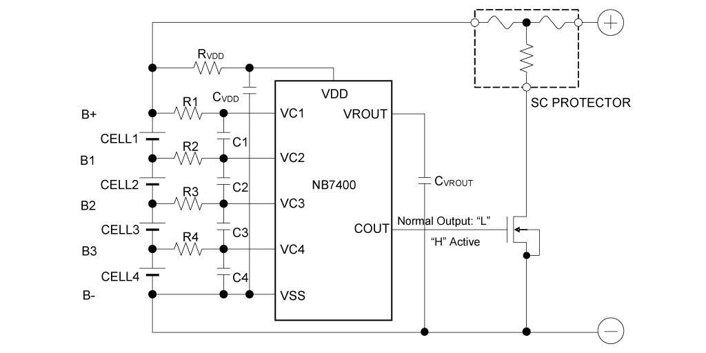 4-cell Protection Circuit