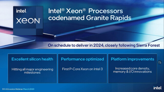 采用 Intel 3 工艺，英特尔计划明年发布 Granite Rapids-D 芯片