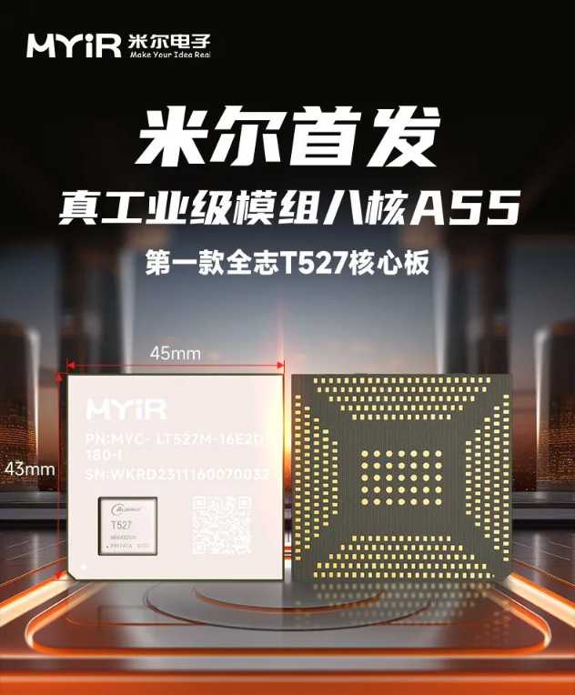 米尔首发！国产全志T527第一款核心板，高性能8核处理器带AI NPU