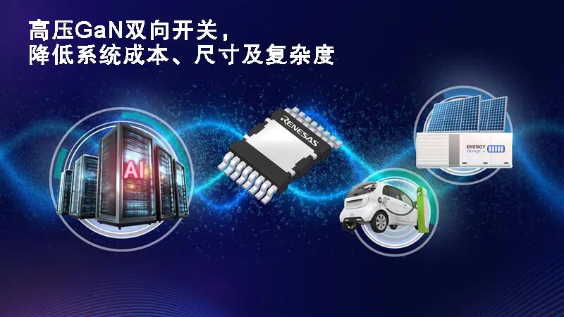 产品丨瑞萨电子推出首款650V双向GaN开关,标志着功率转换设计规范的重大变革